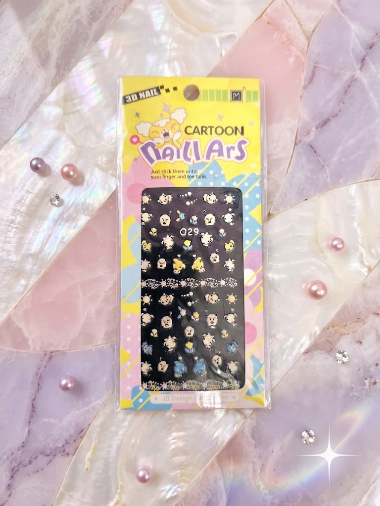 Catoon Nail Arts 3D Nail Stickers 029 – Animalitos, Flores y Bordes Decorativos