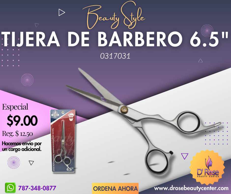 Beauty Style Tijera de Recortar de Barbero 6.5" 0317031
