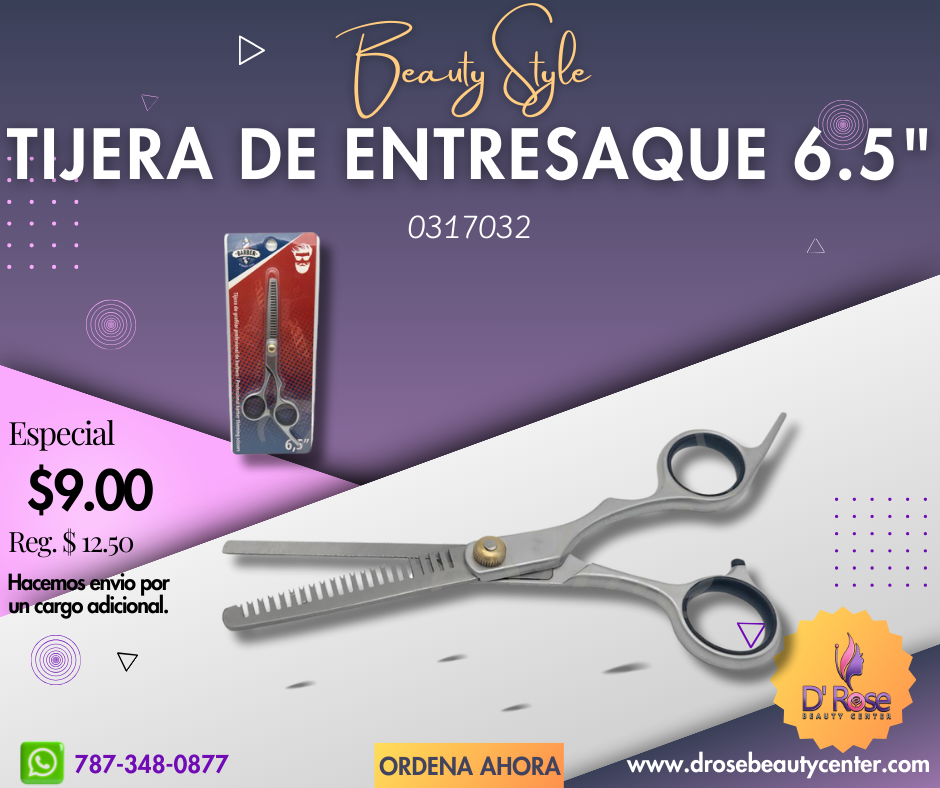 Beauty Style Tijera de Entresaque de Barbero 6.5" 0317032