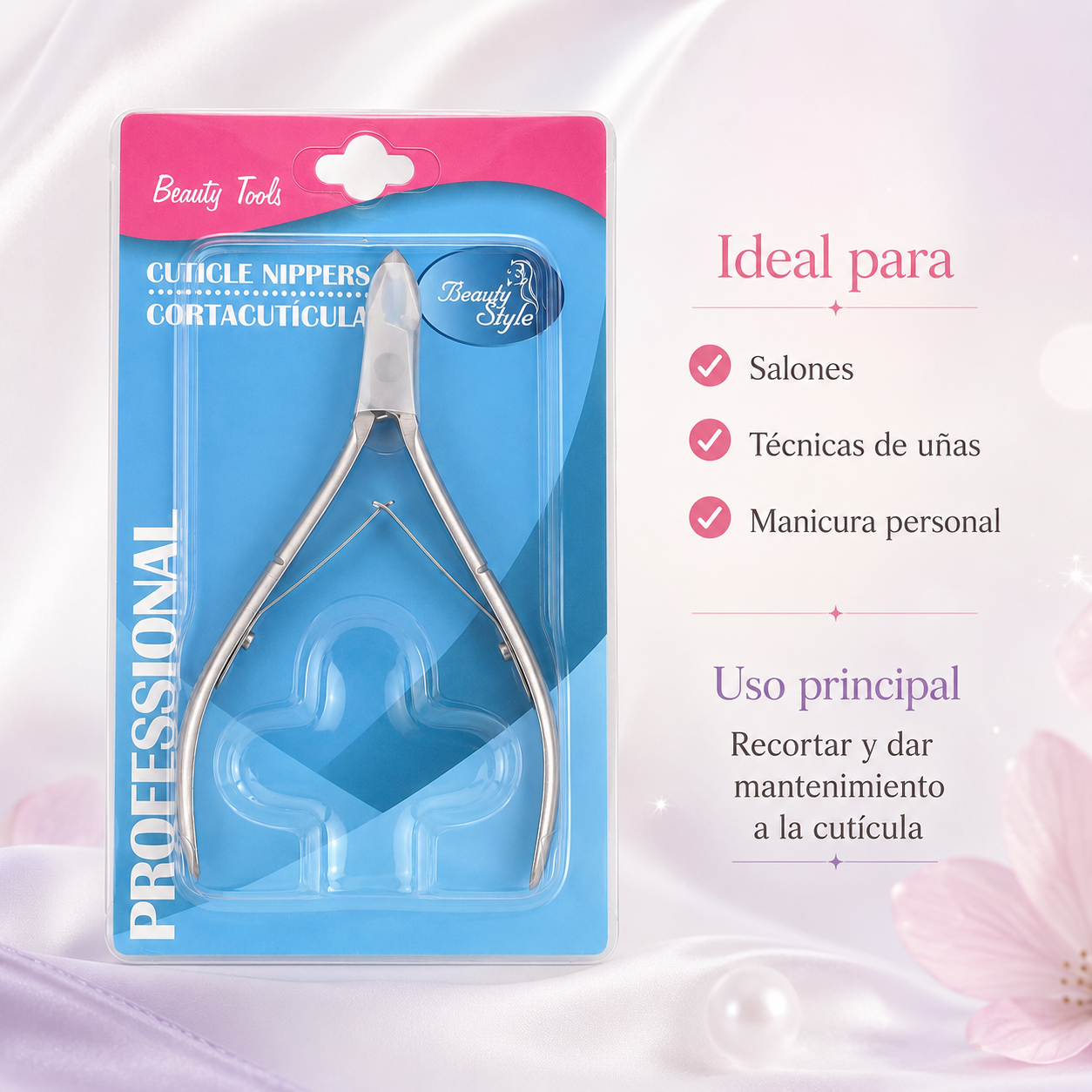 Beauty Style Cortacutículas Profesional de Acero Inoxidable 0377202
