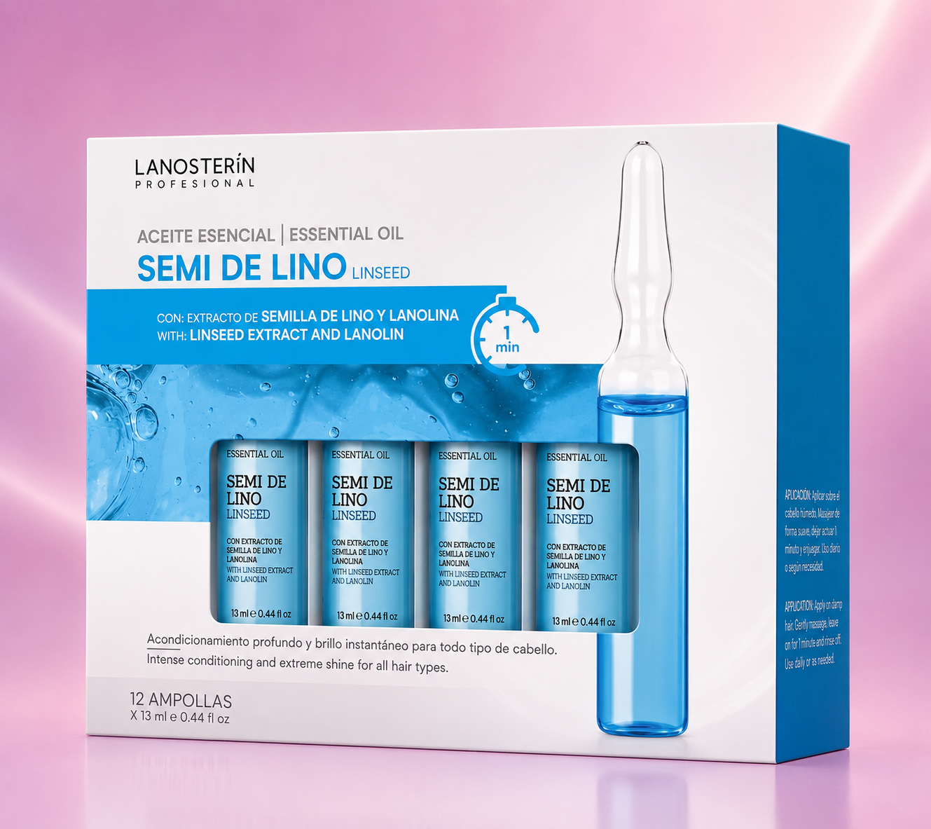 Lanosterín Profesional Ampolla Semi de Lino Aceite Esencial 0.44 oz 0520012