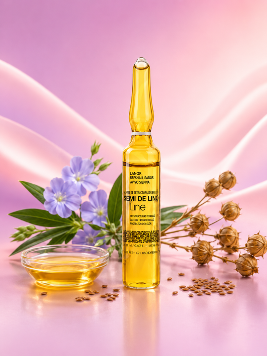 Lanosterín Profesional Ampolla Semi de Lino Loción Reestructurante 0.44 oz 0550012