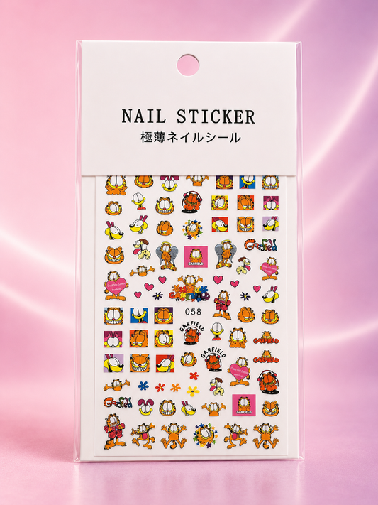Nail Stickers 3D para Uñas Garfield 058