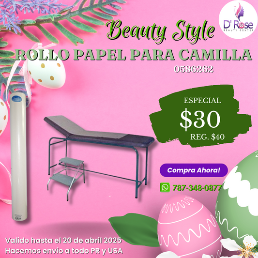 Beauty Style Rollo de Papel Desechable Pequeño Para Camilla 0586262