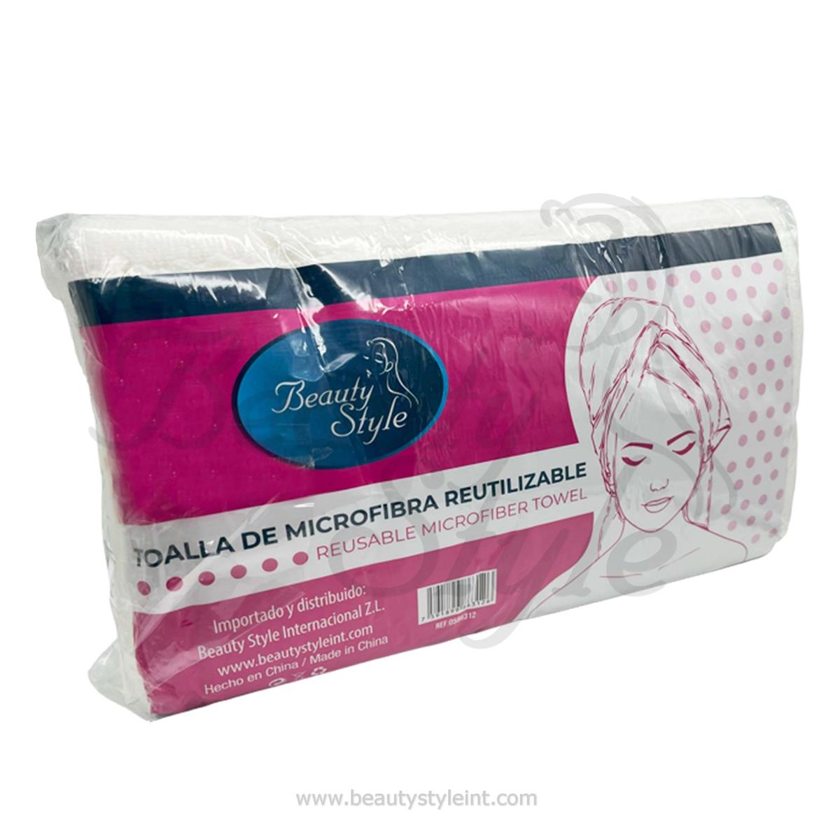 Beauty Style Toalla de Microfibra Color Blanca Pqt de 12 0586312