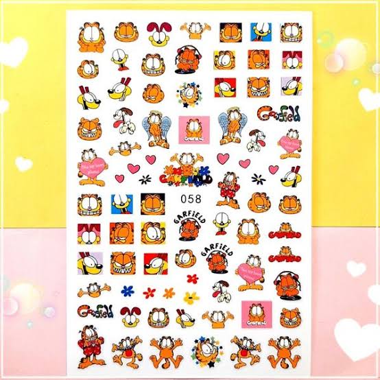 Nail Stickers 3D para Uñas Garfield 058