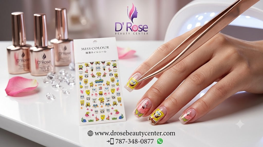Miss Colour Nail Stickers para Uñas Bob Esponja 059