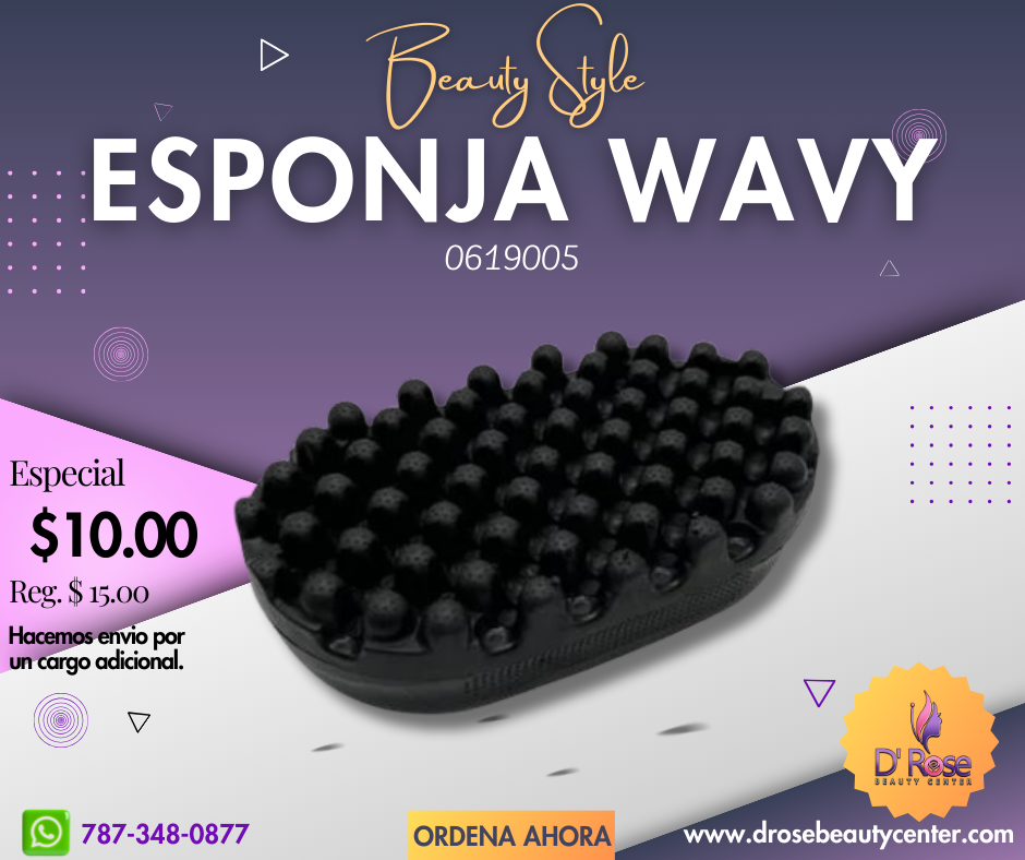 Beauty Style Esponja de Caucho Rígido Wavy & Twist Short & Twist 0619005