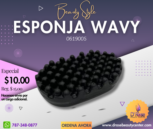 Beauty Style Esponja de Caucho Rígido Wavy & Twist Short & Twist 0619005