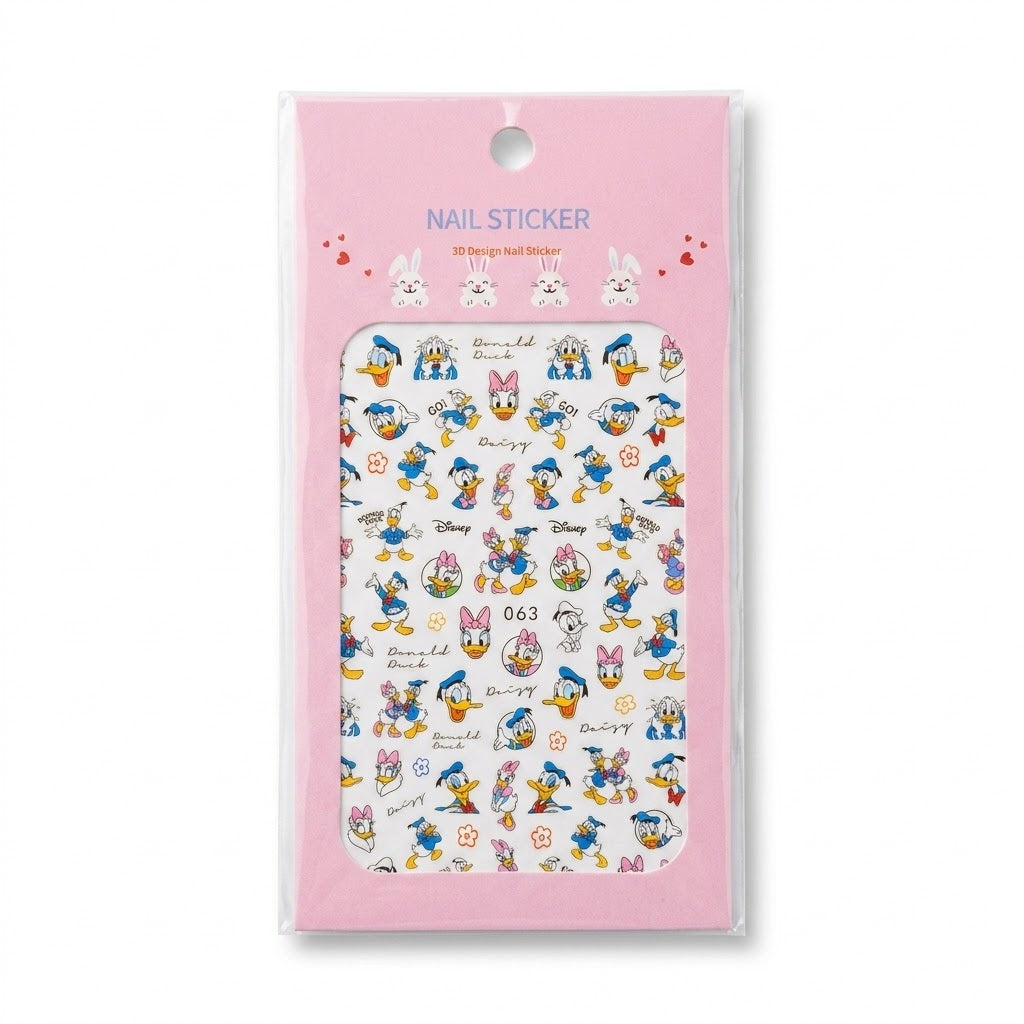 Nail Sticker 3D 063 – Diseños Multicolores de Personajes