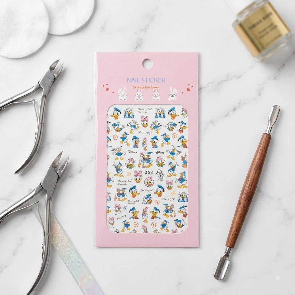 Nail Sticker 3D 063 – Diseños Multicolores de Personajes