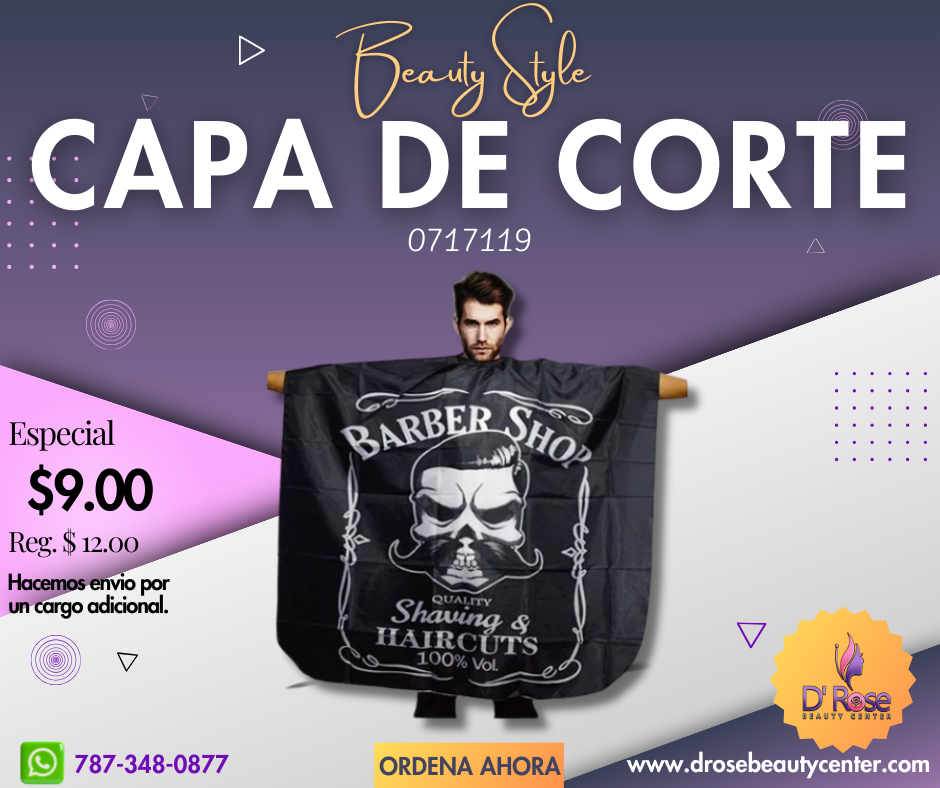 Beauty Style Capa de Corte de Barbero Con Diseños 0717119