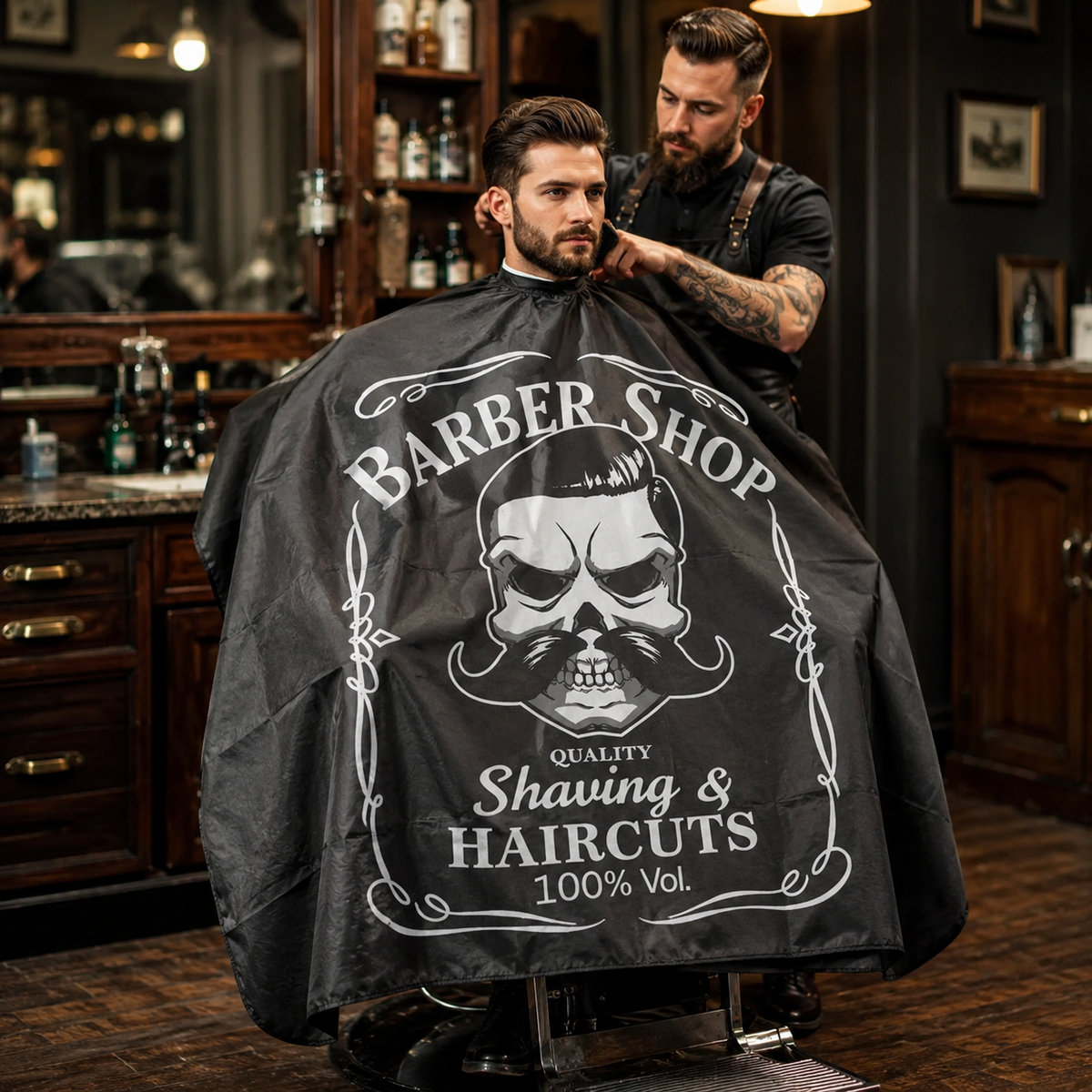 Capa de Corte para Barbero Beauty Style Barber Shop 0717119