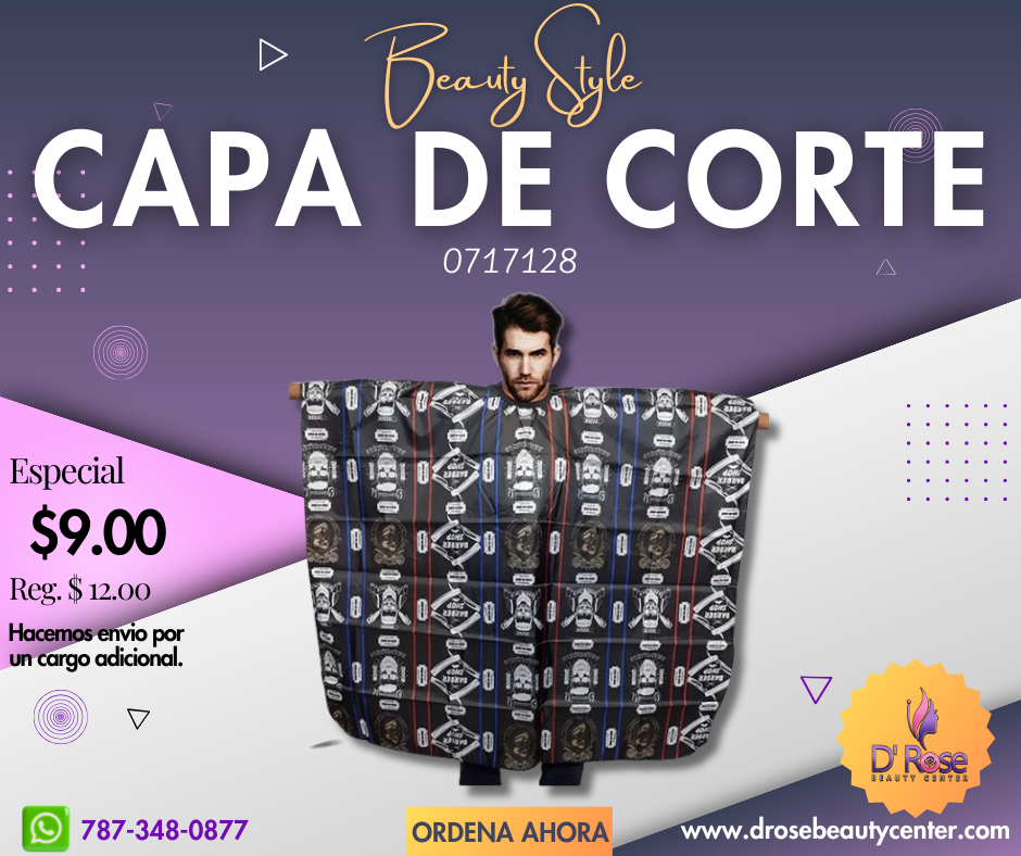 Beauty Style Capa de Corte de Barbero Con Diseños 0717128