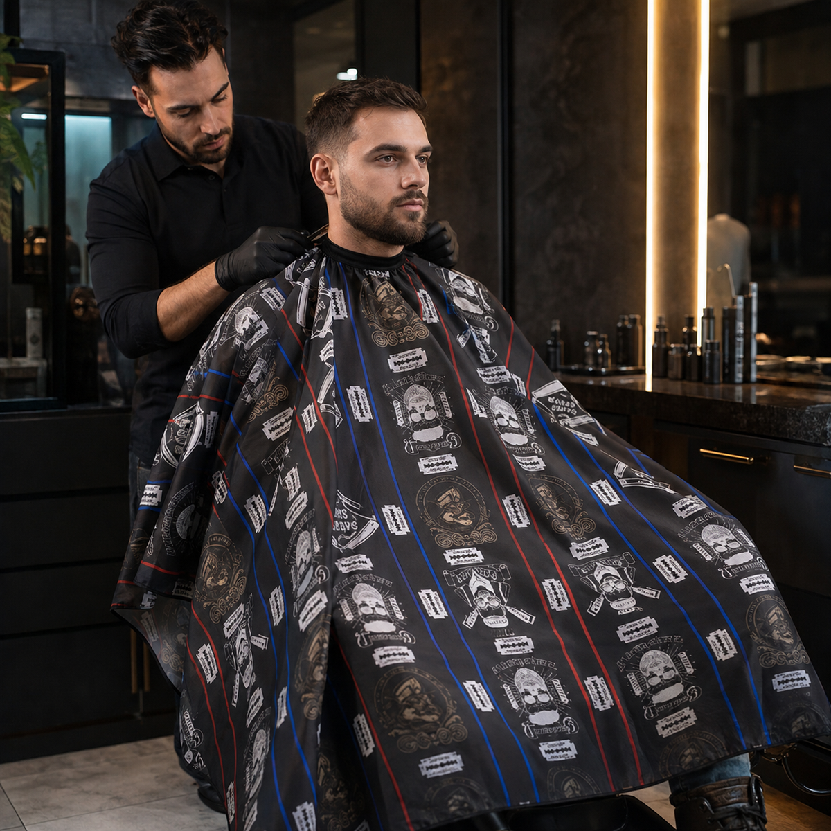Beauty Style Capa de Corte para Barbero con Diseño 0717128