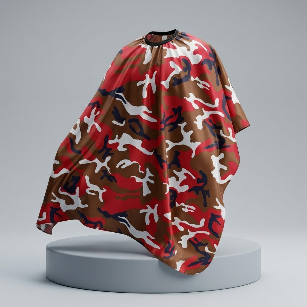 Beauty Style Capa de Corte Camuflaje Rojo – 0717135