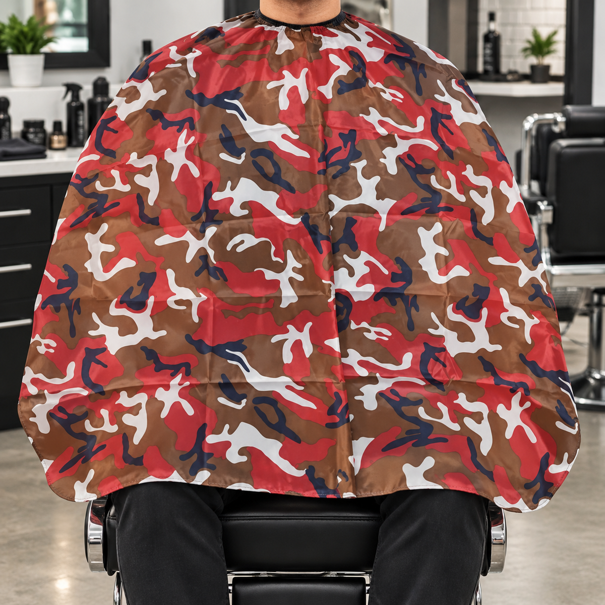 Beauty Style Capa de Corte Camuflaje Rojo – 0717135