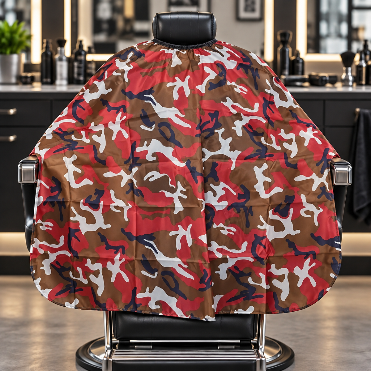 Beauty Style Capa de Corte Camuflaje Rojo – 0717135