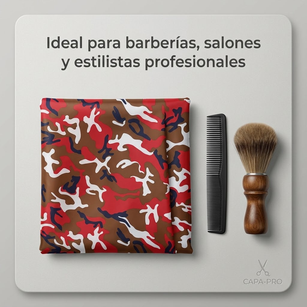 Beauty Style Capa de Corte Camuflaje Rojo – 0717135