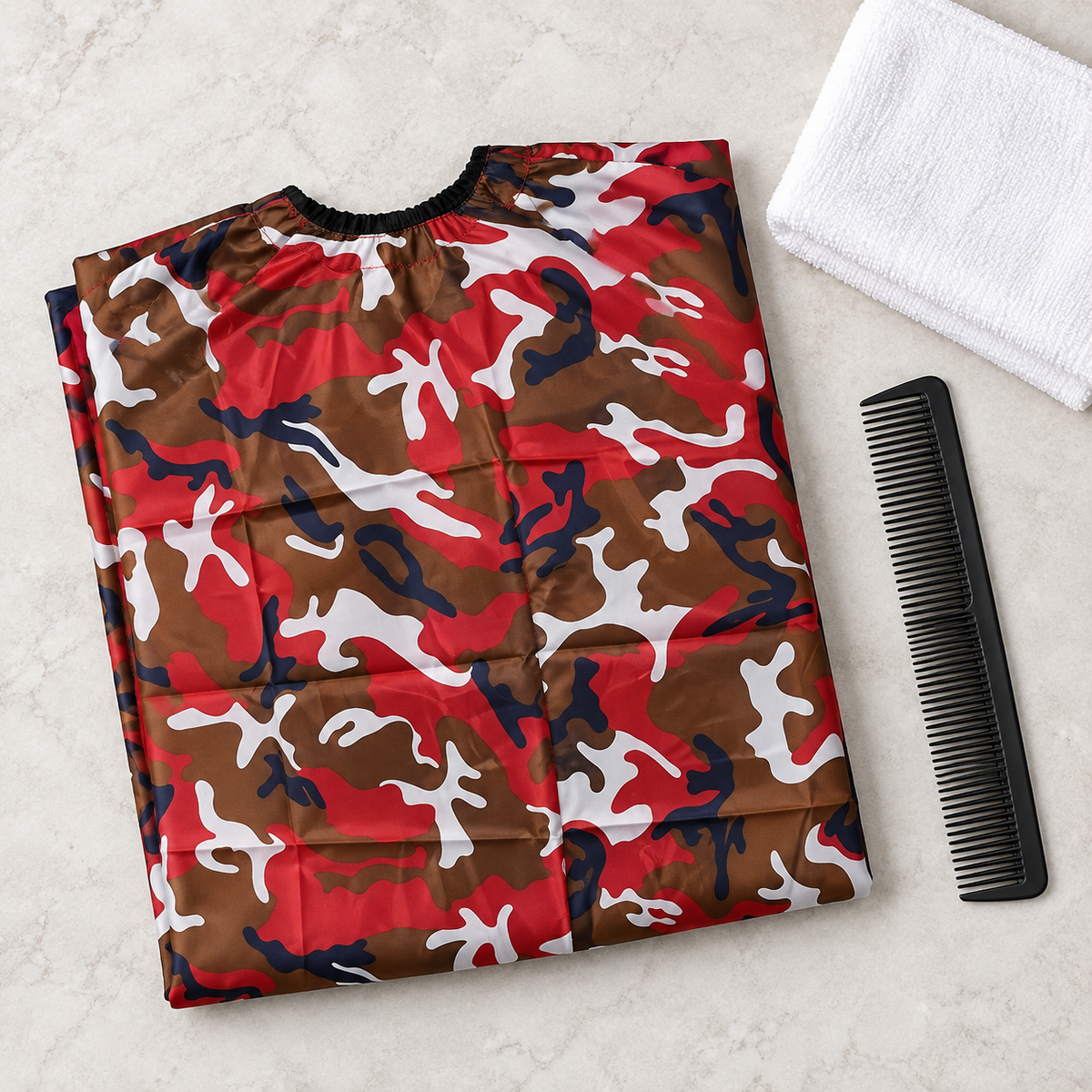Beauty Style Capa de Corte Camuflaje Rojo – 0717135