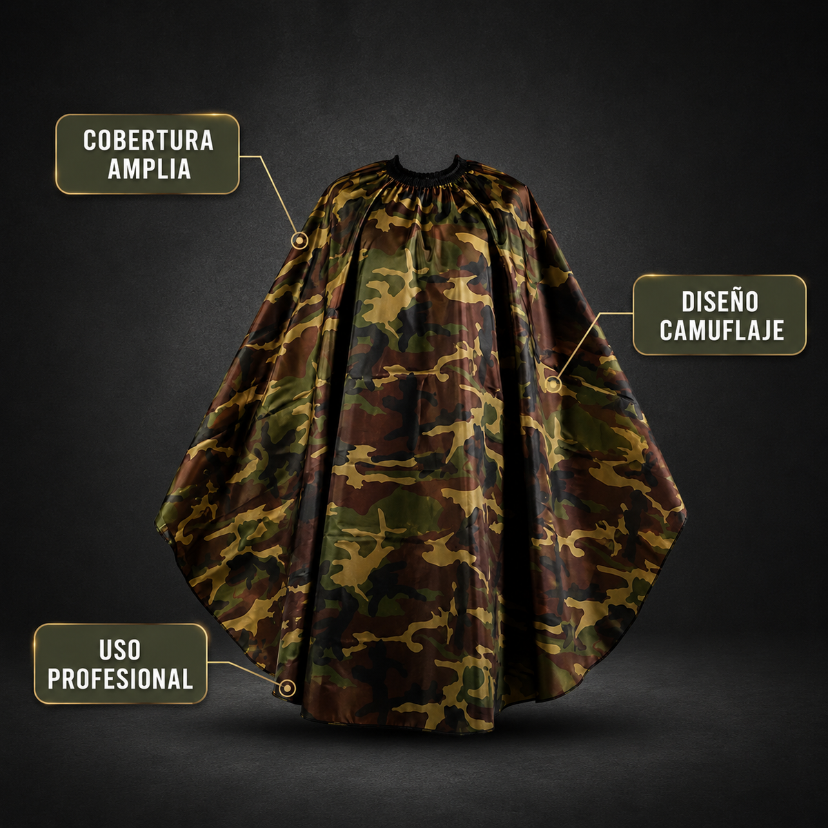 Beauty Style Capa de Corte Profesional Camuflaje 0717136