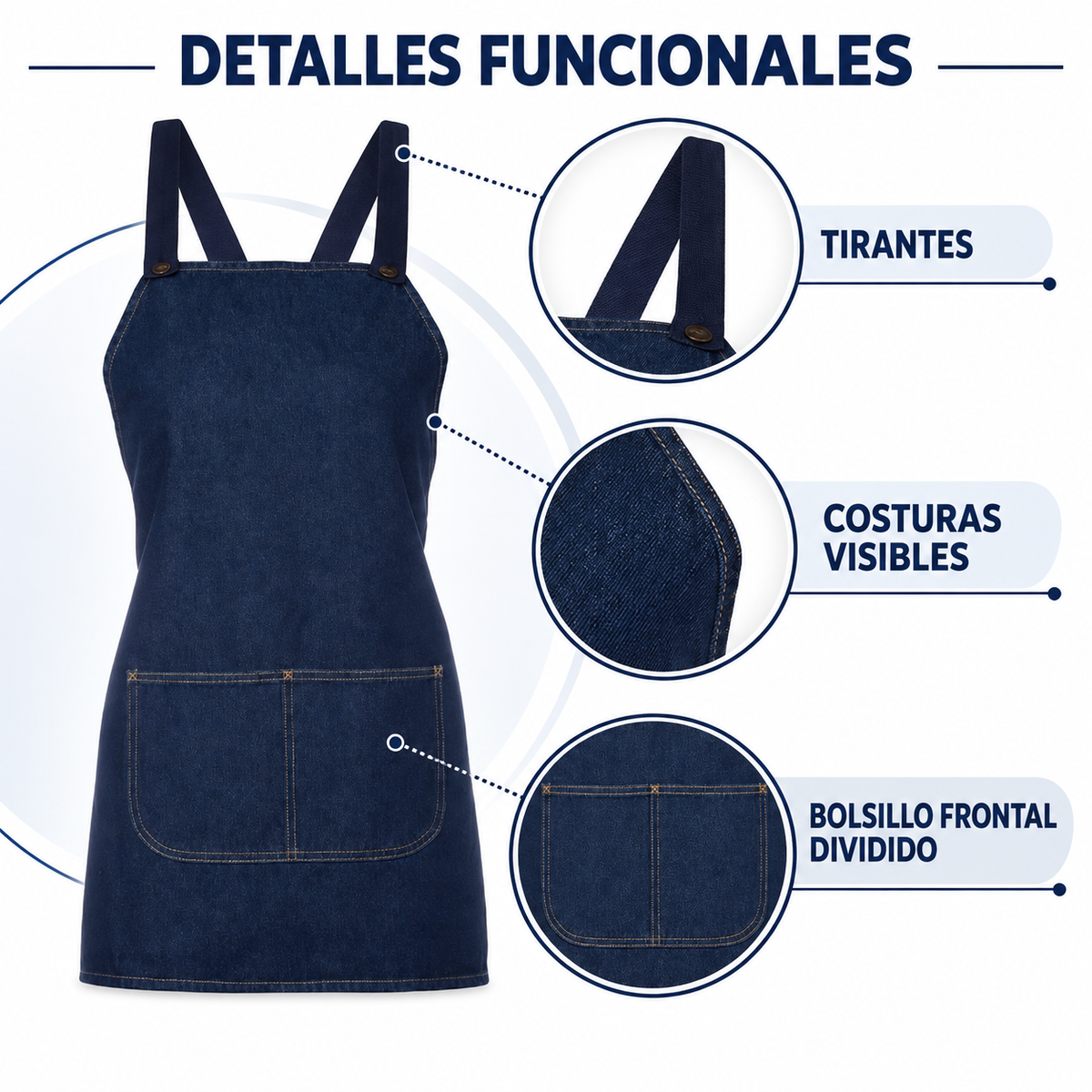 Beauty Style Delantal de Mahón Profesional – 0717140