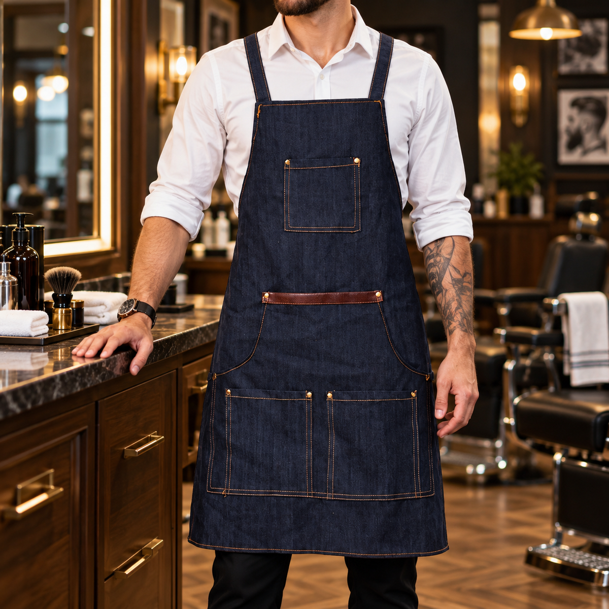 Beauty Style Delantal Profesional de Mahón para Estilista o Barbero 0717141
