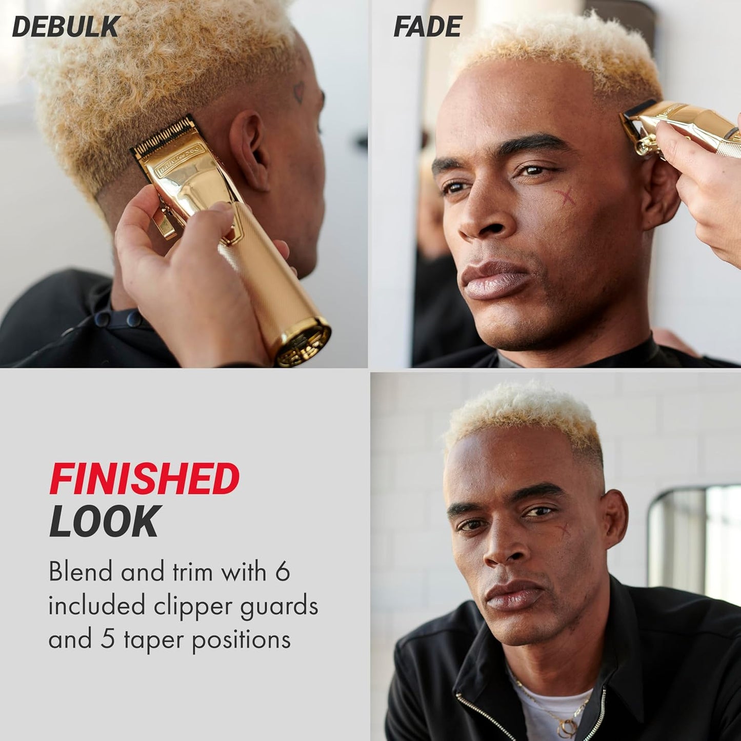 BaBylissPRO GoldFX FX870G Metal Lithium Clipper Gold