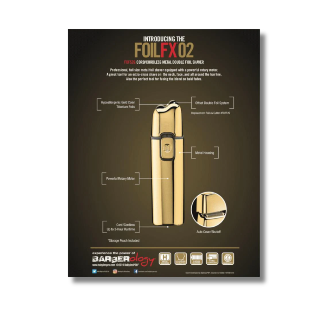 BABYLISSPRO GOLD SHAVER FOILFX02 074108402448