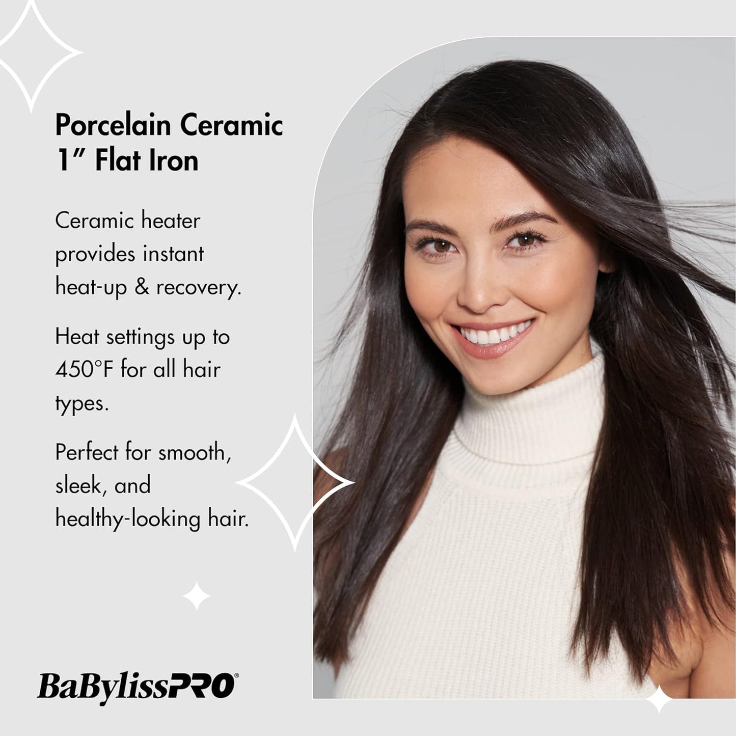 🔥 BabylissPRO Plancha 1” Cerámica y Porcelana 450°F – Alisado profesional instantáneo 🔥