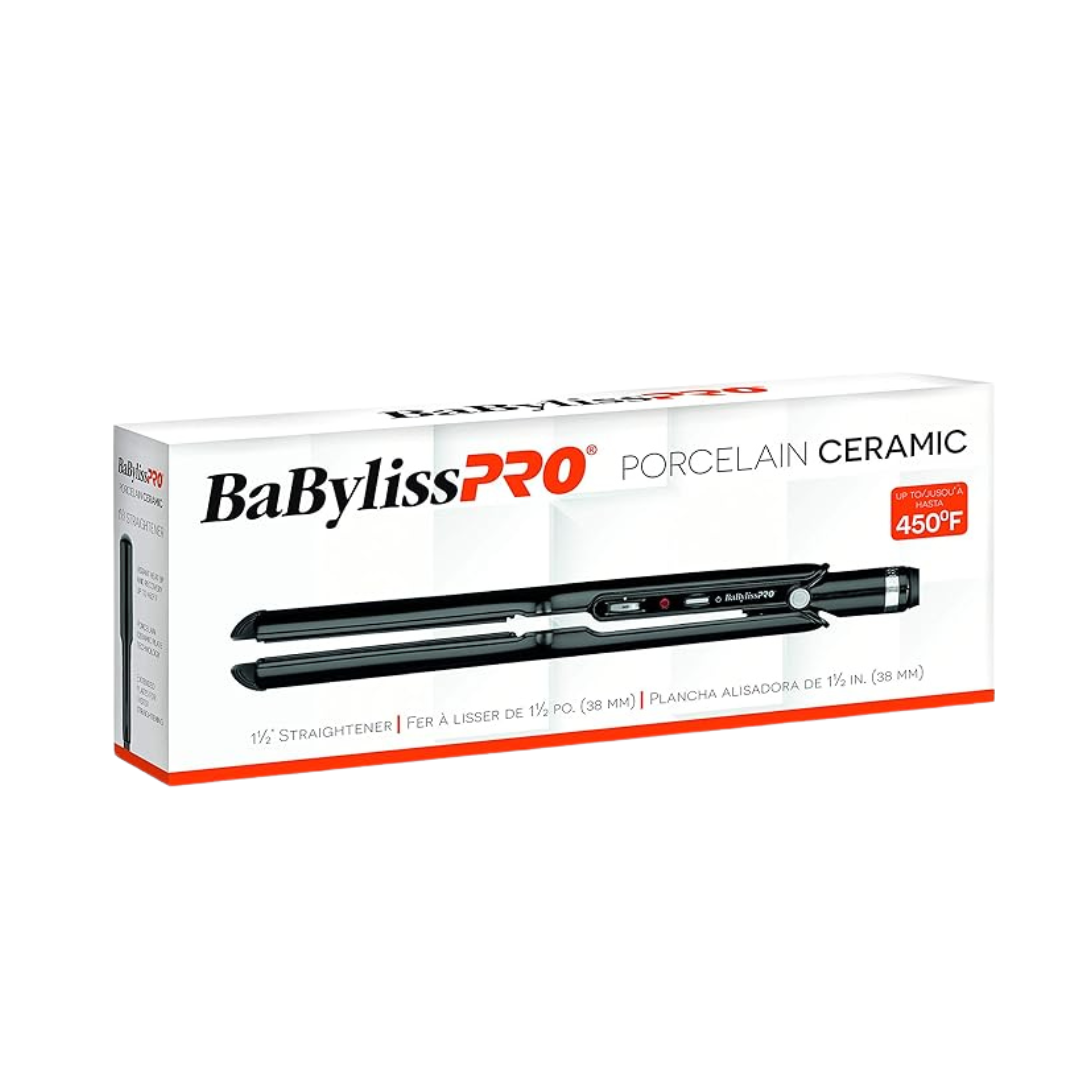 🔥 BABYLISSPRO PLANCHA PORCELANA Y CERÁMICA 1½'' – HASTA 450°F 🔥