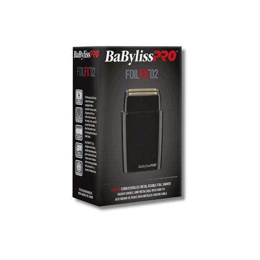 BaBylissPRO FOILFX02 Black – Afeitadora Profesional Double Foil Metal Shaver