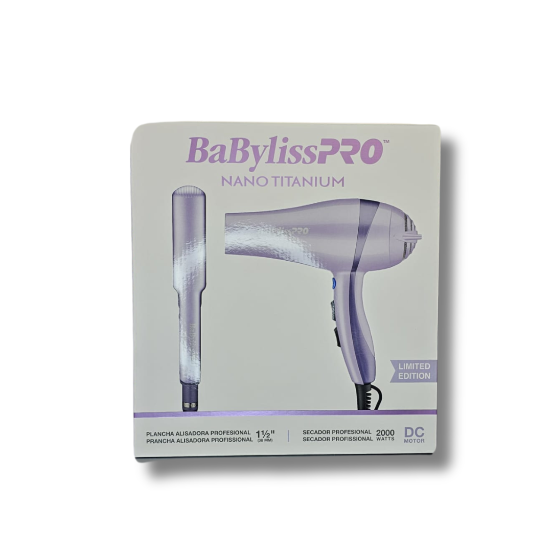 BABYLISSPRO NANO TITANIUM BLOWER Y PLANCHA 1.5" BNTLVPP72PR