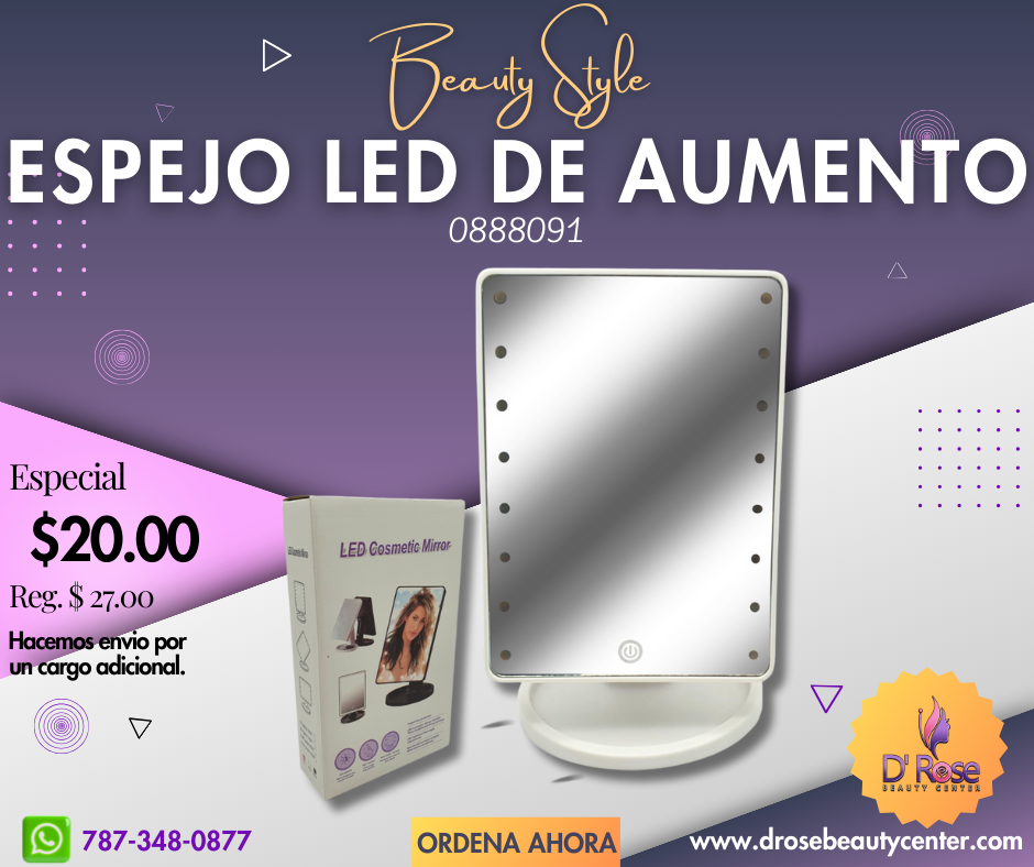Beauty Style Espejo Cuadrado Pequeño con Luz 0888091