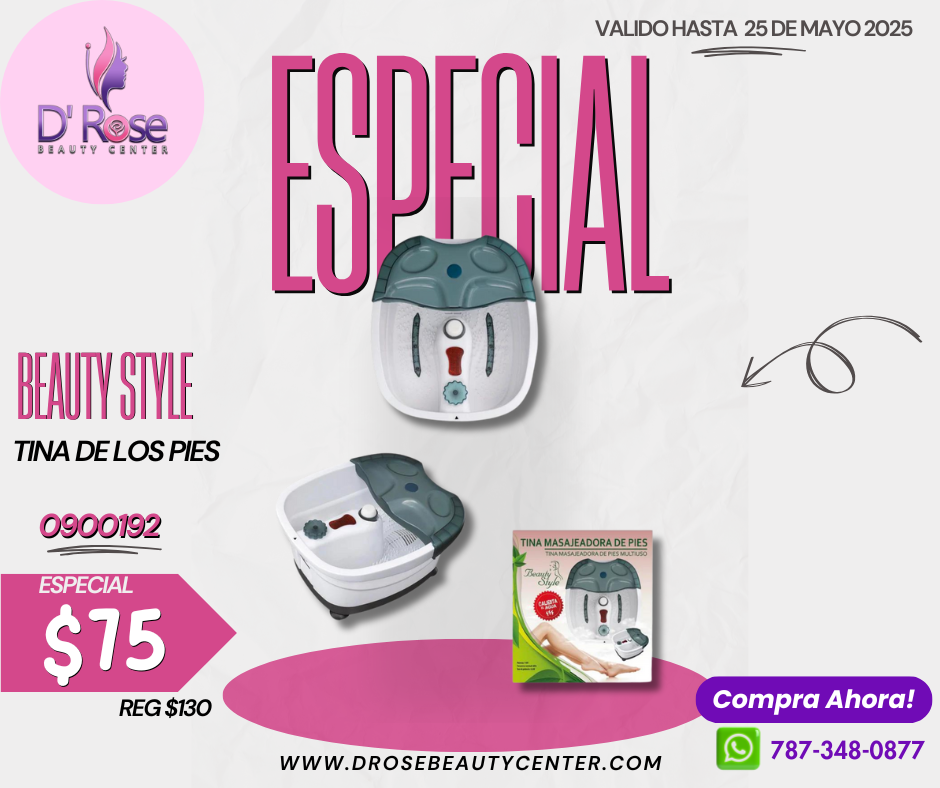 Beauty Style Tina de Pedicura de los Pies 0900192