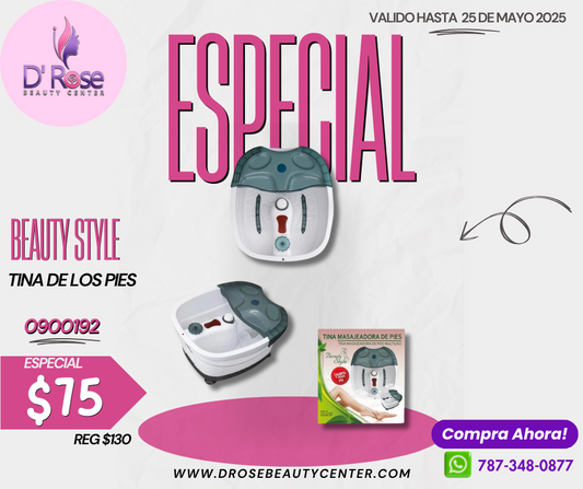 Beauty Style Tina de Pedicura de los Pies 0900192