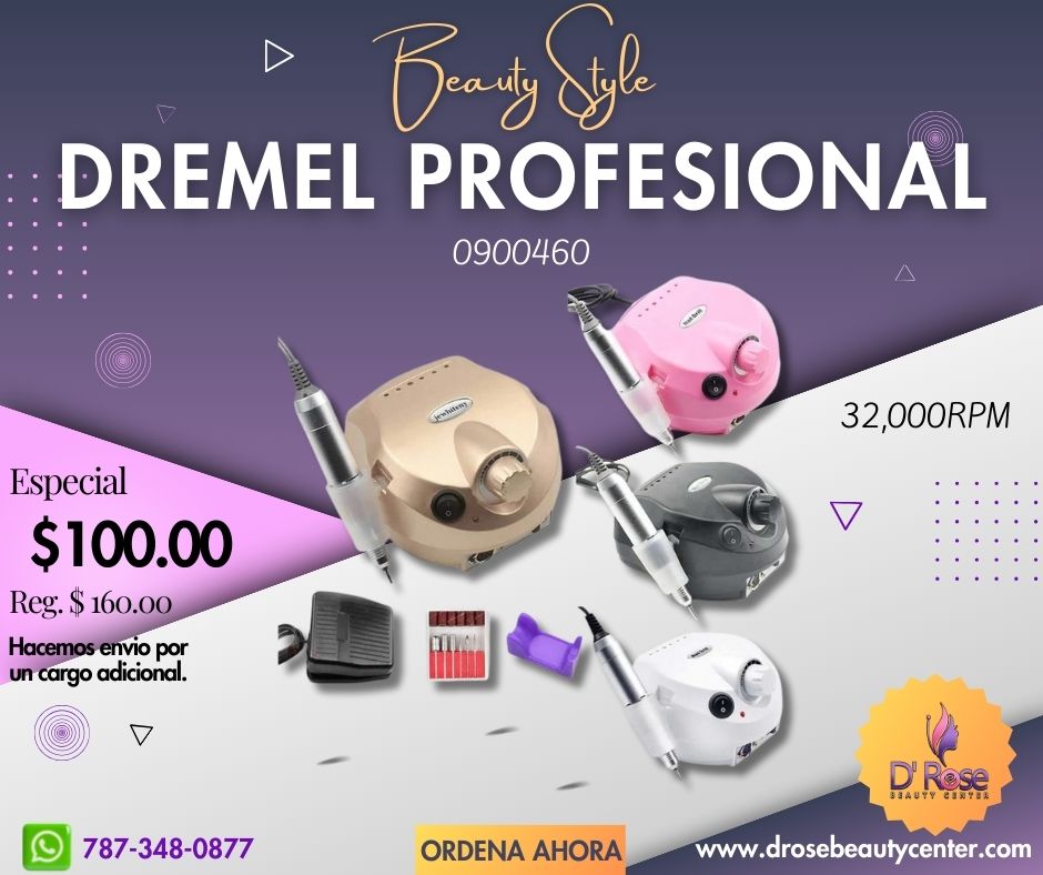 Beauty Style Dremel Profesional Maquina de Pulir Uñas 0900460   Voltaje: 110V/220V