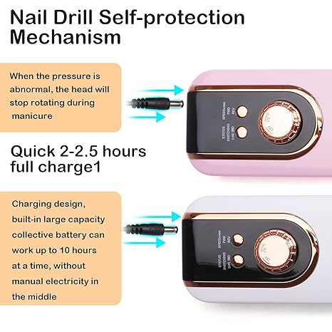 Beauty Style Grinding Machine – Máquina de Uñas Recargable 30,000 RPM (0900468)