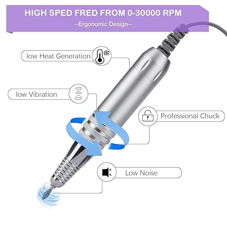 Beauty Style Grinding Machine – Máquina de Uñas Recargable 30,000 RPM (0900468)