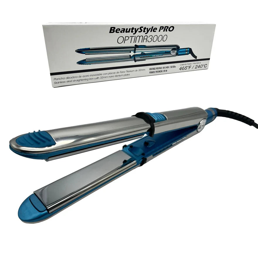 💙 PLANCHA BEAUTY STYLE OPTIMA 3000 NANO TITANIUM 465°F – 0904090