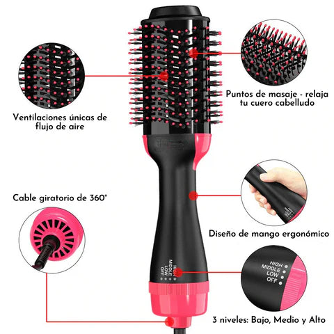 🖤 CEPILLO SECADOR PROFESIONAL BEAUTY STYLE 3 EN 1 – MODELO 0909205 🖤