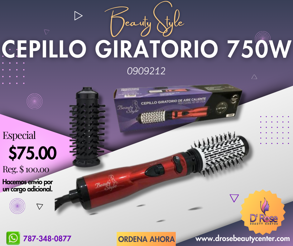 Beauty Style Cepillo Giratorio Para Secado 750watts 0909212