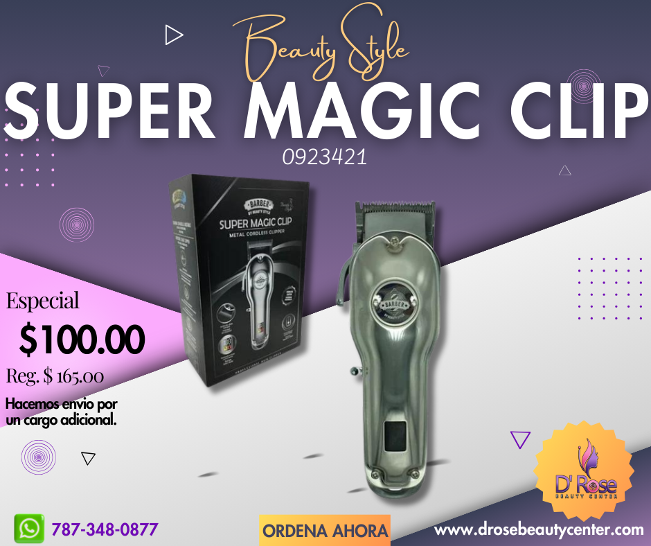 Barber by Beauty Style Super Magic Clip Clipper (Silver) 0923421