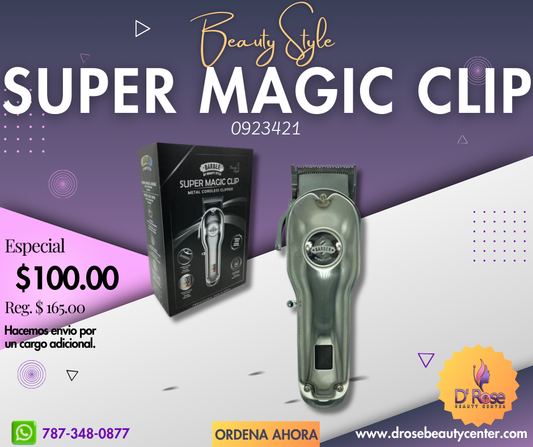 Barber by Beauty Style Super Magic Clip Clipper (Silver) 0923421