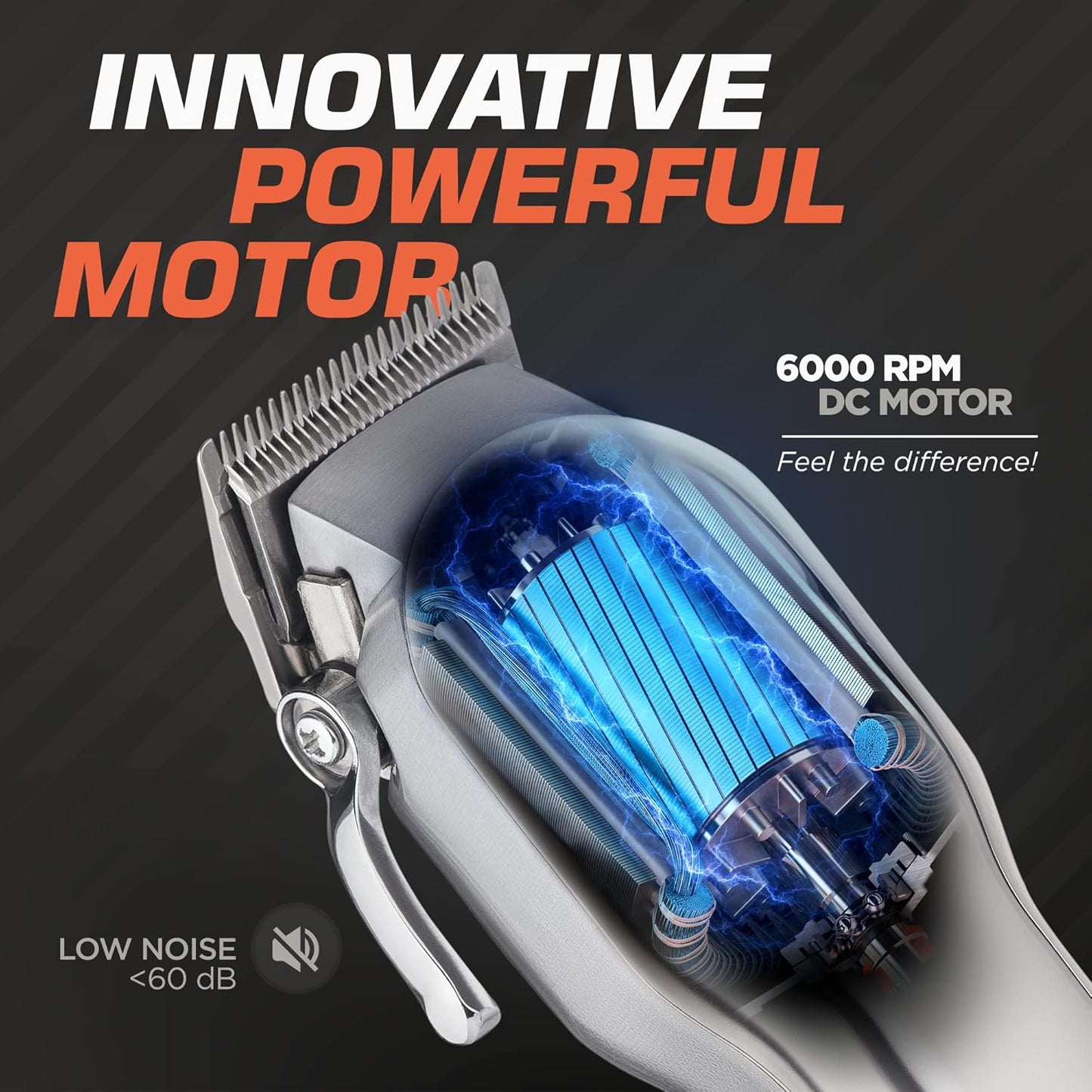 Barber by Beauty Style Super Magic Clip Clipper Silver 0923421 – Máquina Cortadora Profesional Inalámbrica