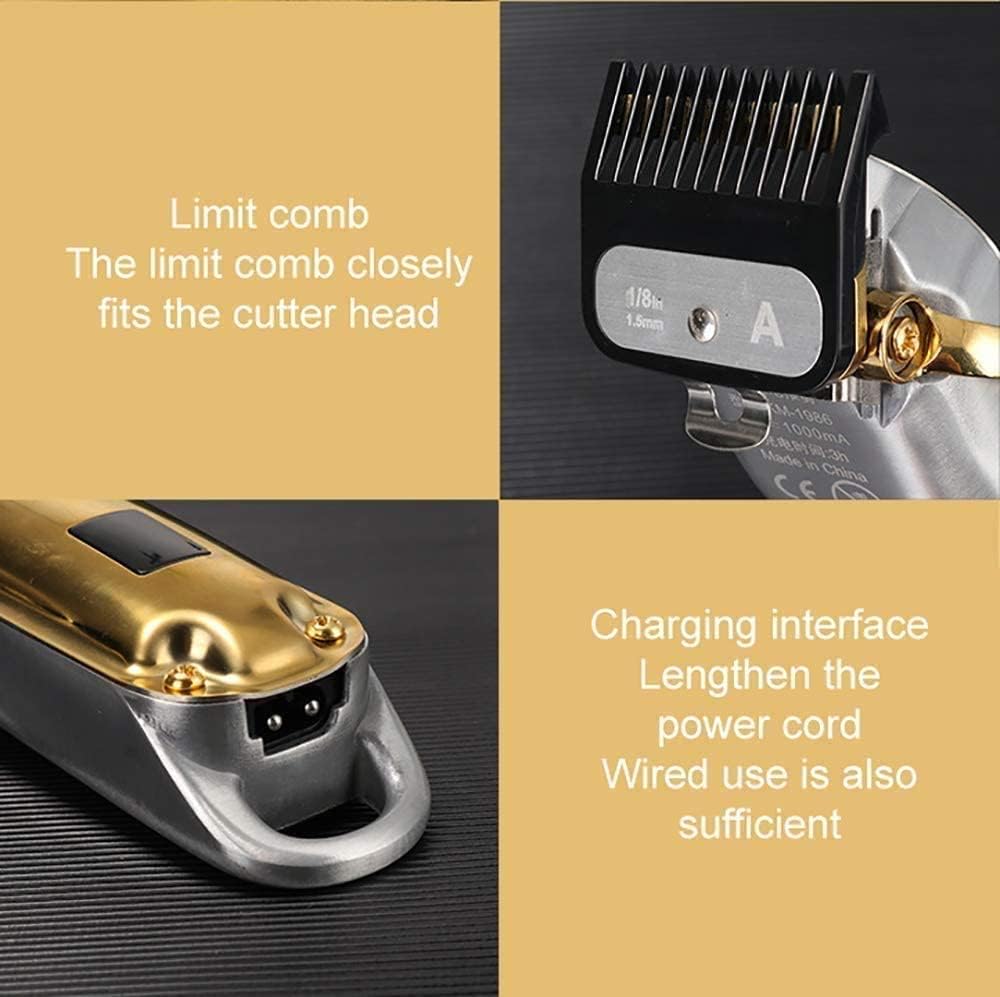 Barber by Beauty Style Super Magic Clip Cordless Clipper Gold 0923422 – Máquina Cortadora Profesional Inalámbrica