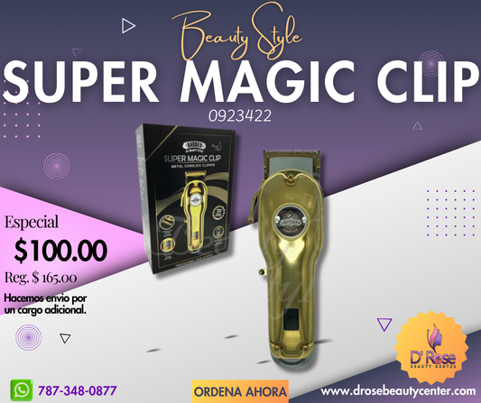 Barber by Beauty Style Super Magic Clip Cordless Clipper (Gold) 0923422