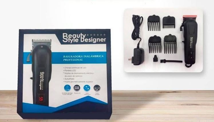 Barber by Beauty Style Designer Cordless Clipper 0923446 – Máquina Cortadora Inalámbrica Profesional