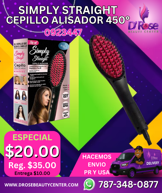 💥 BEAUTY STYLE – CEPILLO ALISADOR SIMPLY STRAIGHT 450°F (0923447) 💥