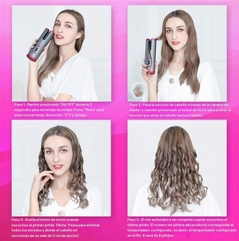 Beauty Style Rizador Automático Inalámbrico Recargable USB 0925123